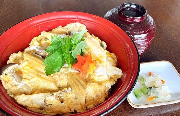 穴子ときのこの玉子丼